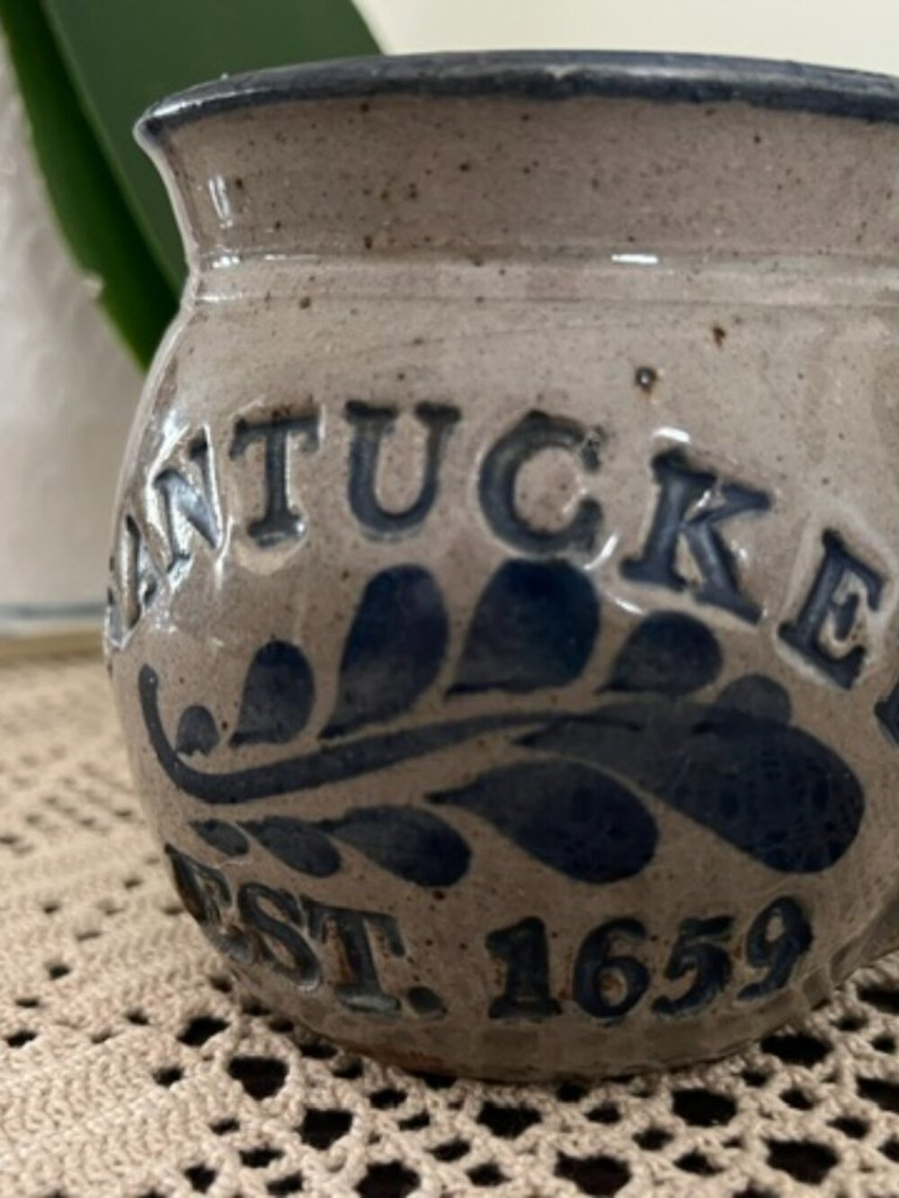 VTG Westerwald Hand Thrown Signed Stamped Pottery Mug- Nantucket MA - Picture 2 of 6